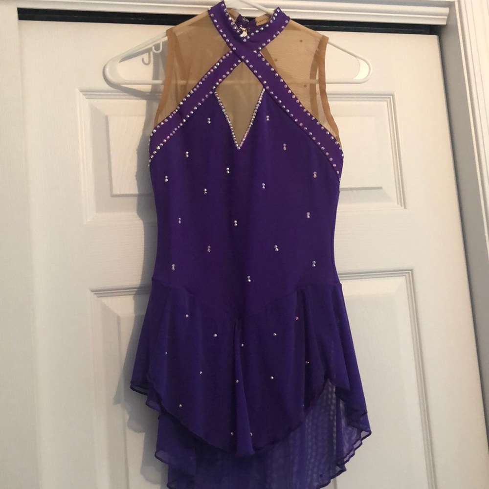 plum beaded figure skating dress | Brad Griffies